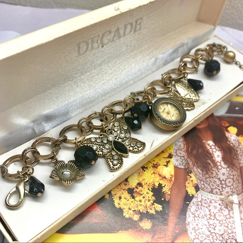 *NWT Vintage Decade Charm Bracelet Watch*